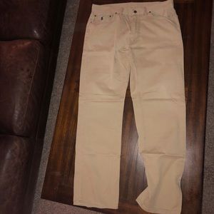 Polo 5 pocket khaki - jean style. Varick I believe